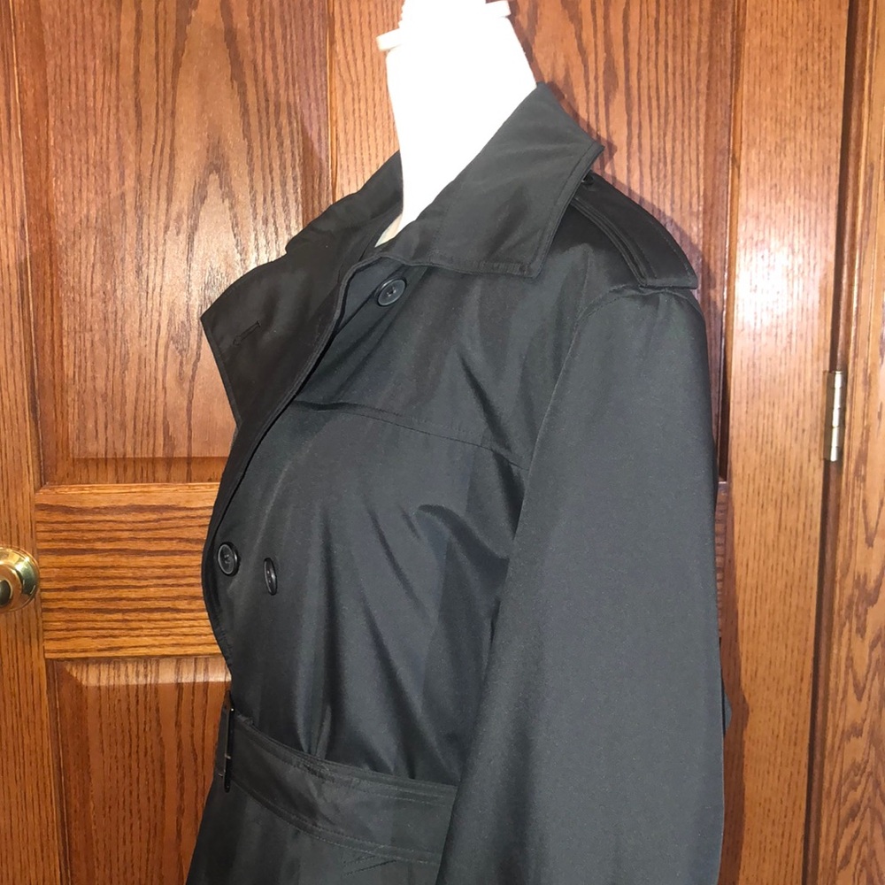 Liz Claiborne Black Trench Coats - Picture 6 of 8
